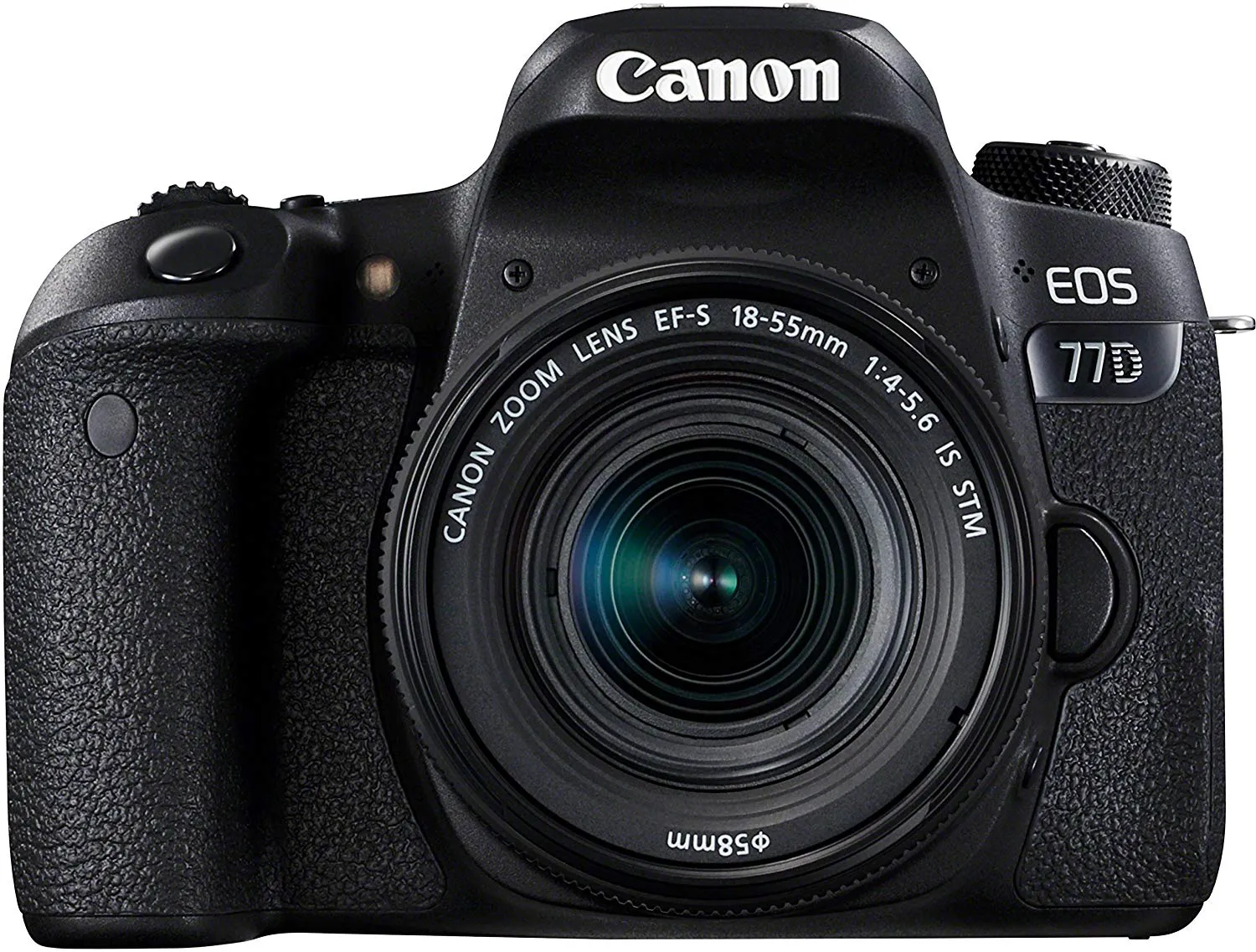 Canon EOS 77D EF-S 18-55mm F4-5.6 IS STM lens , 24.2 MP DSLR Camera, Black