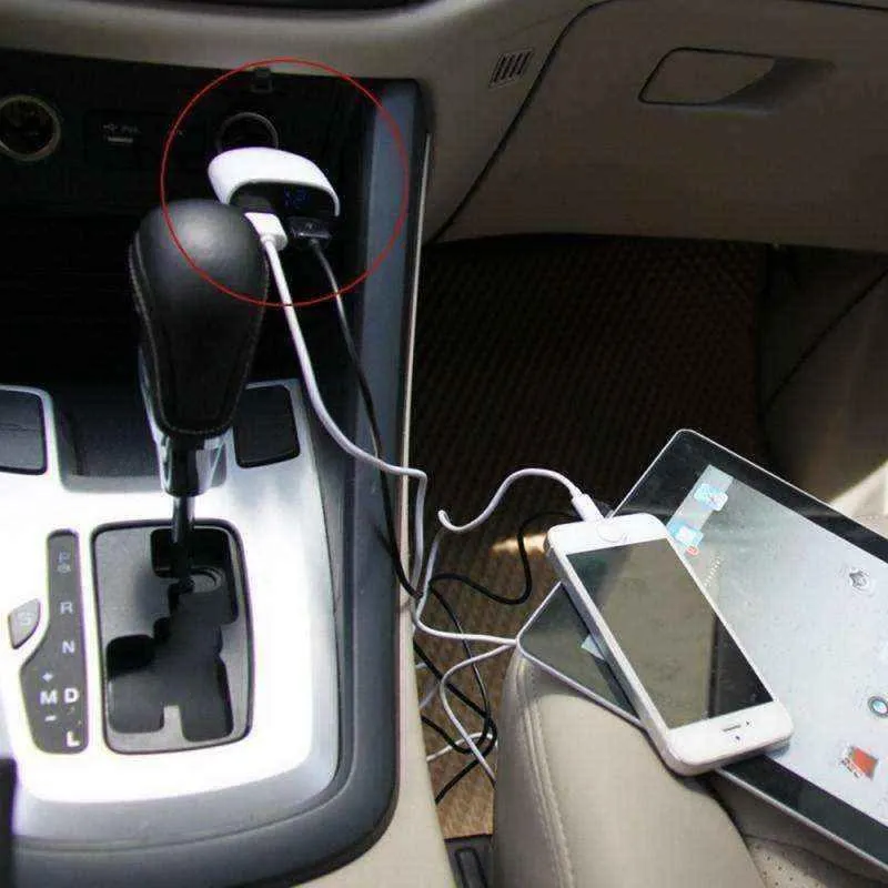 Car phone charger Dual USB LED Display