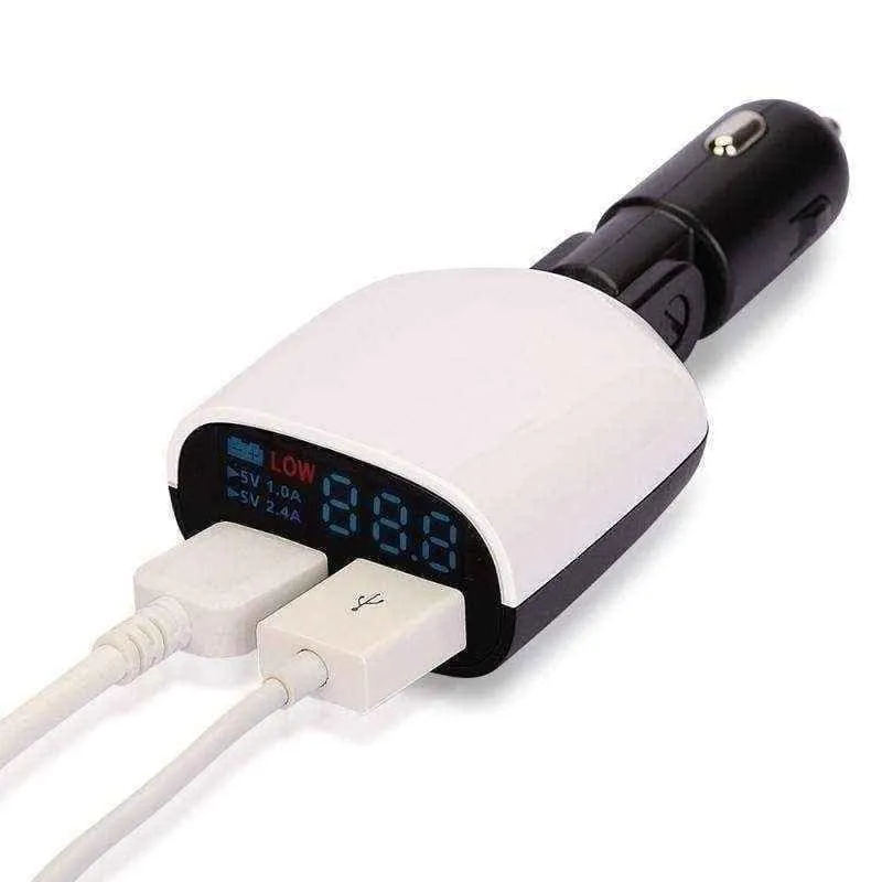 Car phone charger Dual USB LED Display