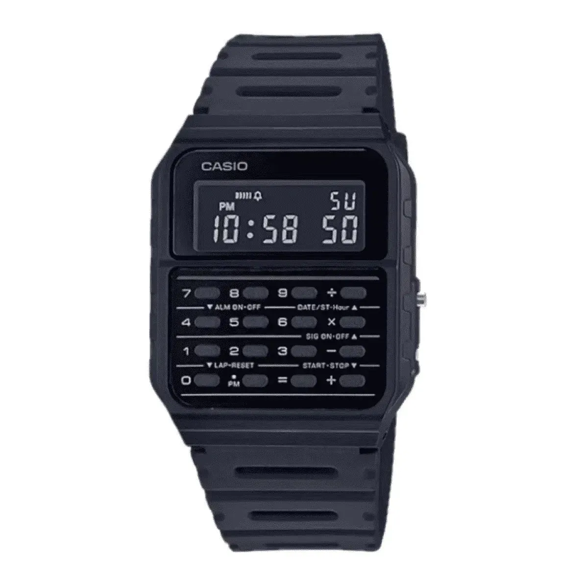 Casio CA-53WF-1B Black Calculator Resin Watch for Men and Women