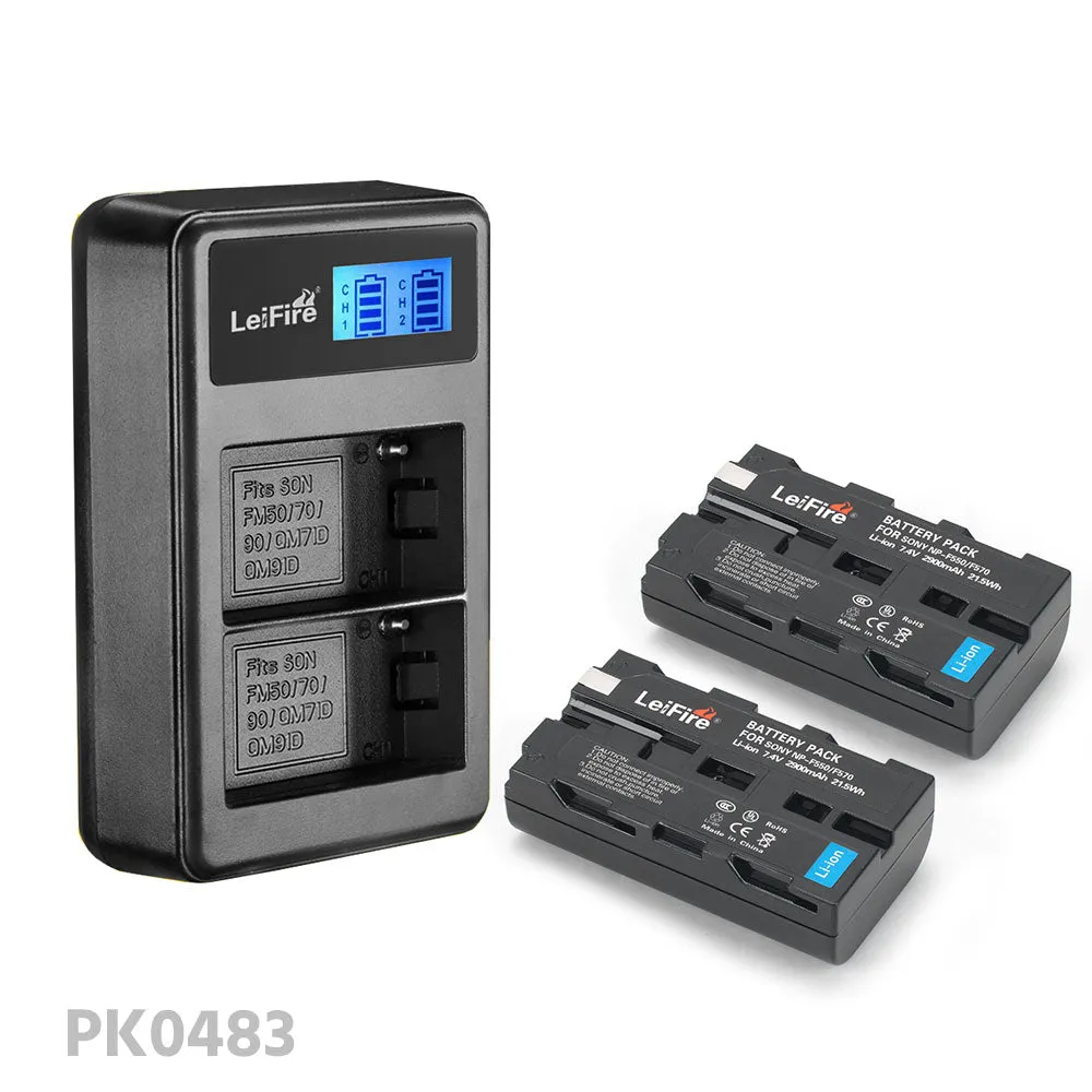 CGPro USB Dual Charger With LCD Display For NP-F550 Battery