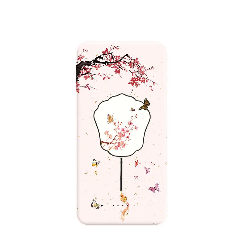 Chinese Fan Pattern USB Portable Charger Power Bank Creative Gift