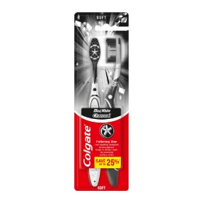 Colgate Toothbrush Max White Charcoal Soft 2s SAVE