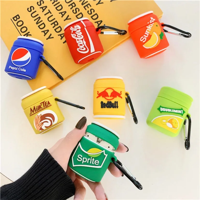 Creative beverage silicone Airpods protective Case