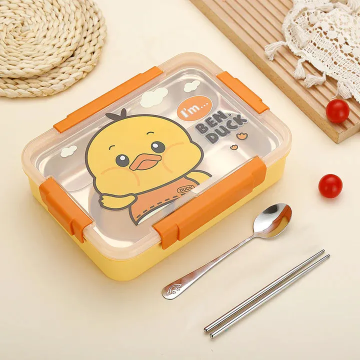 Cute Duckling Printed  Lunch Box.