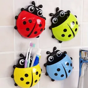 Cute Ladybug Toothbrush Holder with Strong Suction Power