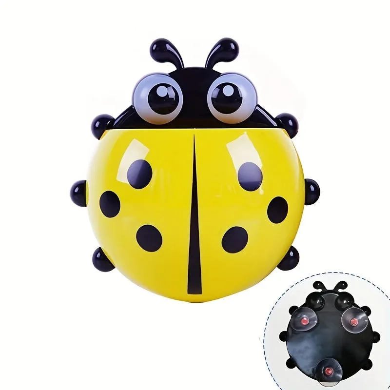 Cute Ladybug Toothbrush Holder with Strong Suction Power