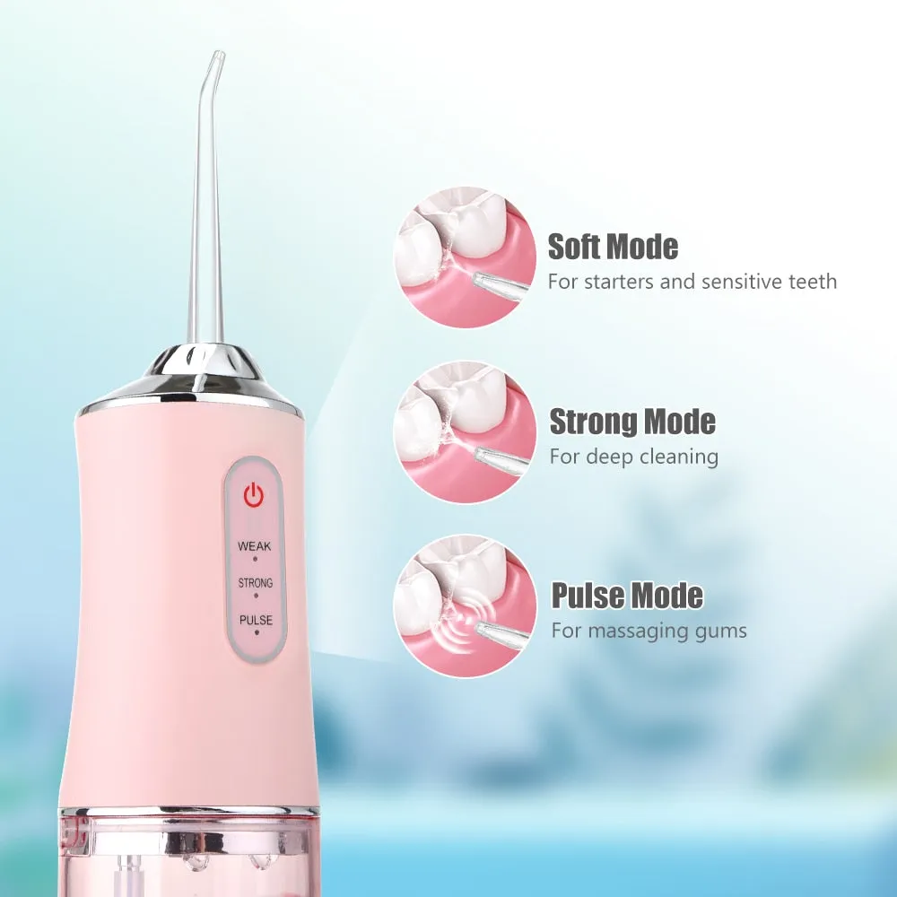 Dental Water Flosser Oral Irrigator Water Jet Toothpick 1400rpm 3 Modes Teeth Cleaner Toothbrush Oral Hygiene Cleaning Machine 0ral irrigator