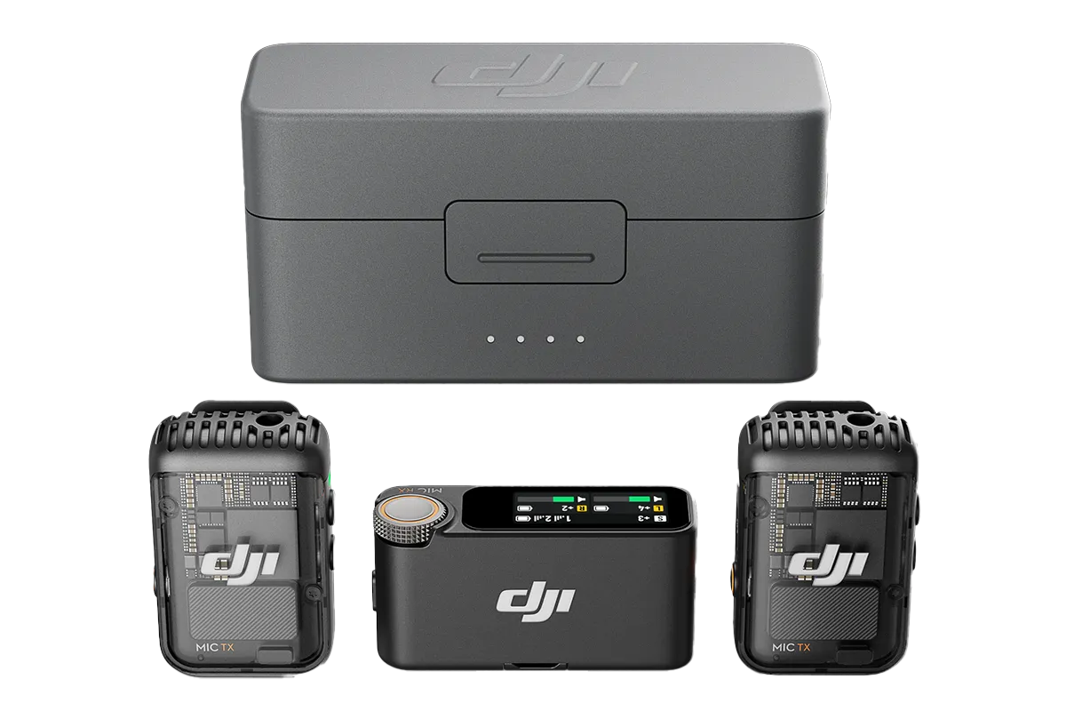 DJI Mic 2 Wireless Microphone System/Recorder for Camera & Smartphone (2TX   1RX   Charging Case)