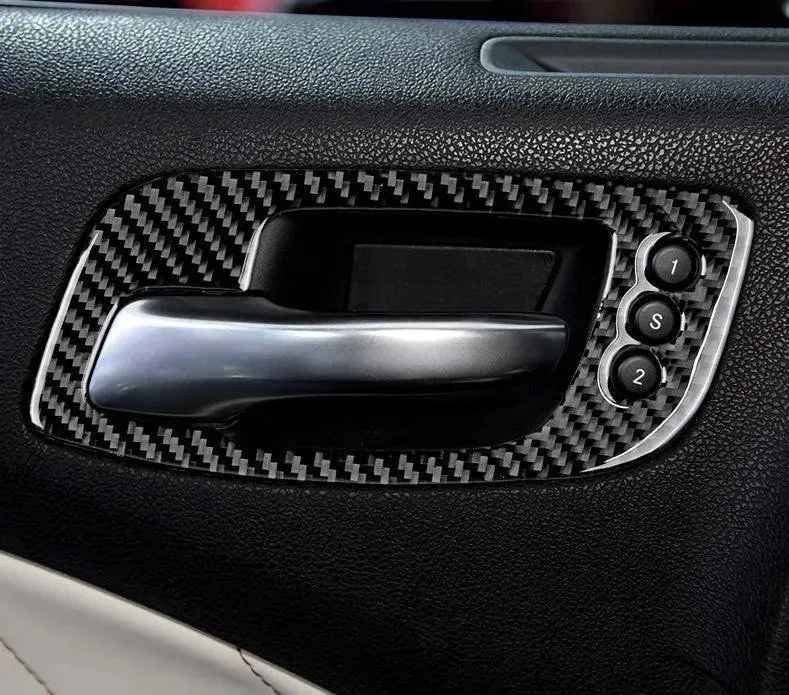 Dodge Charger 2015-2023 Carbon Fiber Interior Door Handle Trim Overlay