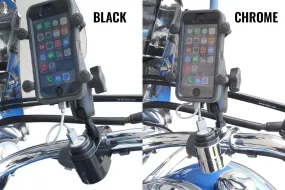 Dual USB Port Charger for Handlebar with 1 Inch RAM Ball Mount