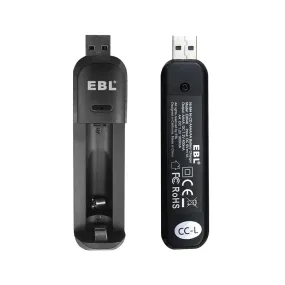 EBL CDMYC0006A Smart LED AA / AAAA Battery Charger with 5V USB Type-A Plug, and Built In Over Current Protection for Li-Ion and NiMH Batteries