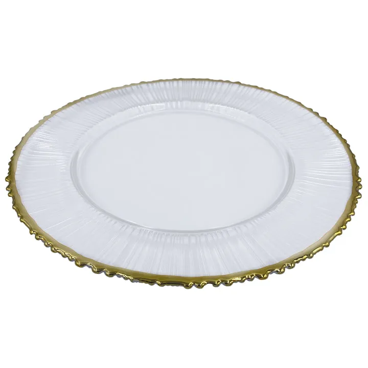 Eclipse - Glass Charger Plate in Gold (Item # 0309-R)