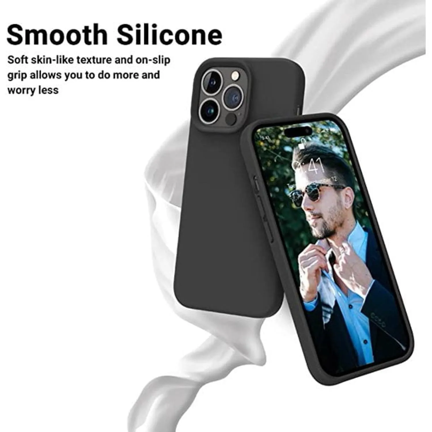 Entronix Case Designed for iPhone 14 Pro Max Silicone Case, Protection Shockproof Dustproof Anti-Scratch Case, Liquid Cover