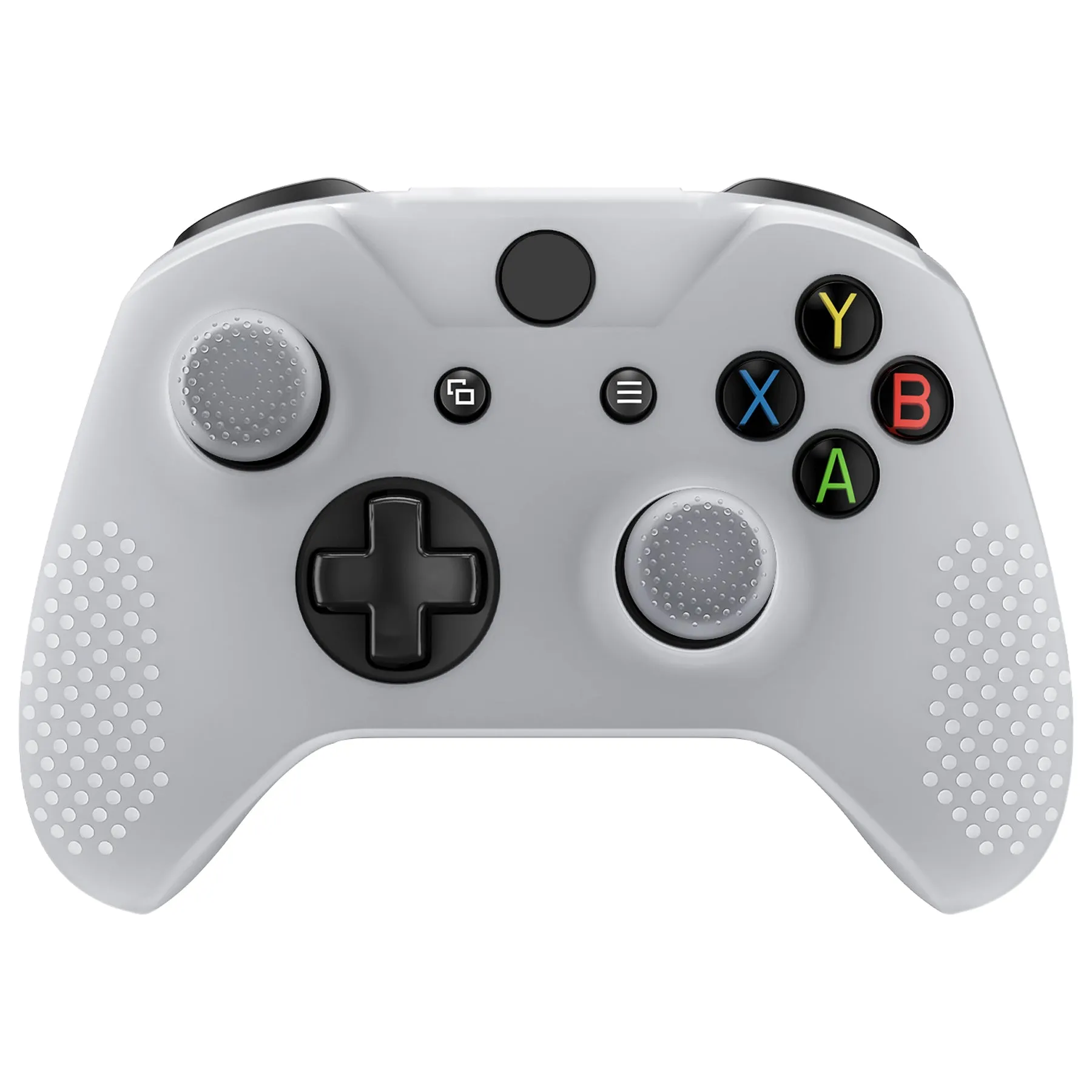 eXtremeRate PlayVital Soft Anti-slip Silicone Case Cover Thumb Stick Grip Caps Protector Skins for Microsoft Xbox One X & One S Controller Semi-transparent Clear-XBOWP0007GC