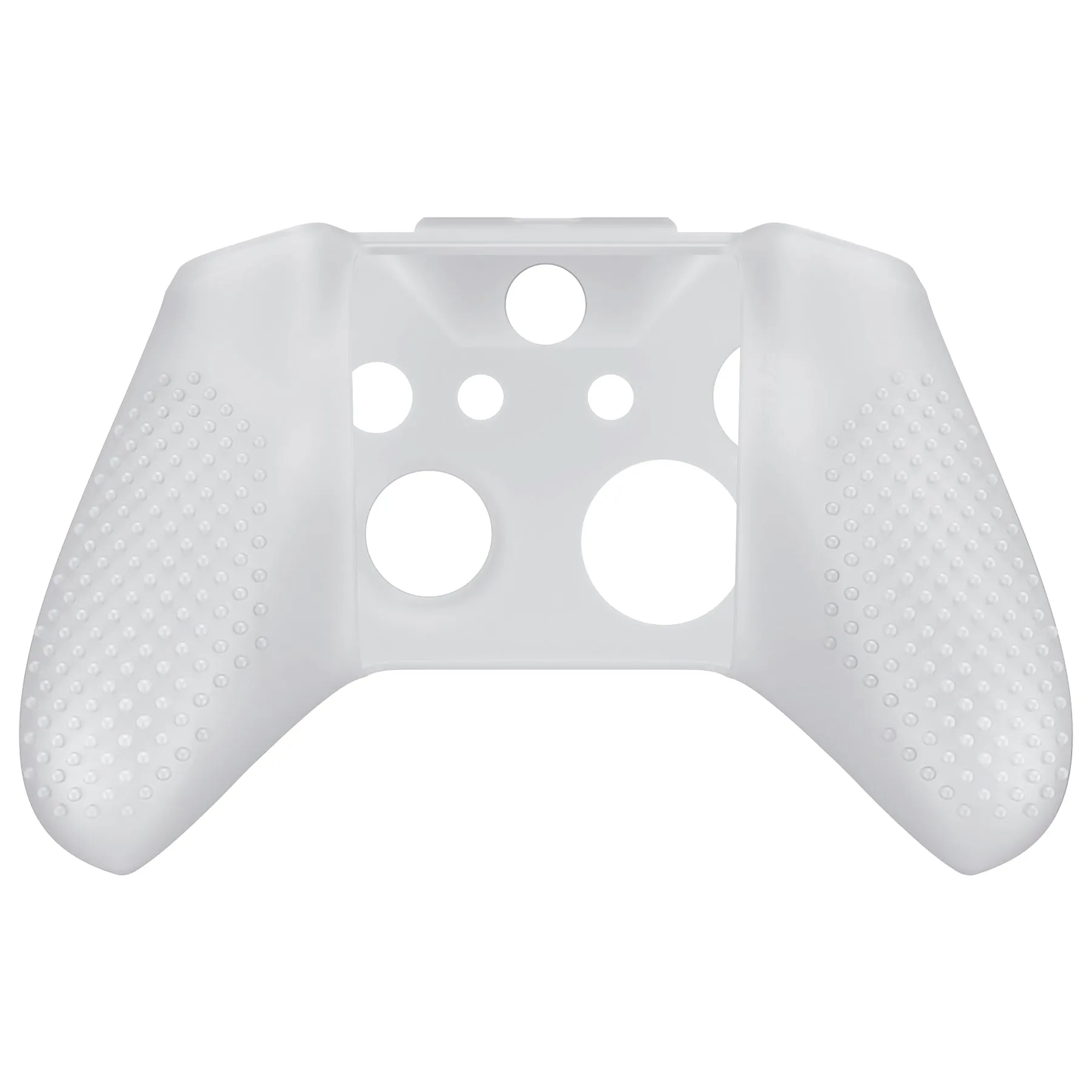 eXtremeRate PlayVital Soft Anti-slip Silicone Case Cover Thumb Stick Grip Caps Protector Skins for Microsoft Xbox One X & One S Controller Semi-transparent Clear-XBOWP0007GC