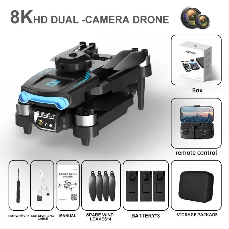 F169 8K Rc Drone 4K Professional with HD Camera  WIFI