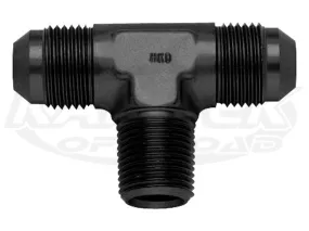 Fragola AN -4 Black Anodized Aluminum Tee With 1/8" NPT National Pipe Tapered On The Side Fittings