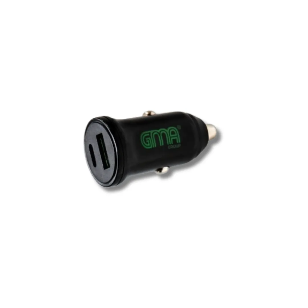 GMA | Car Charger USB & USB-C Black