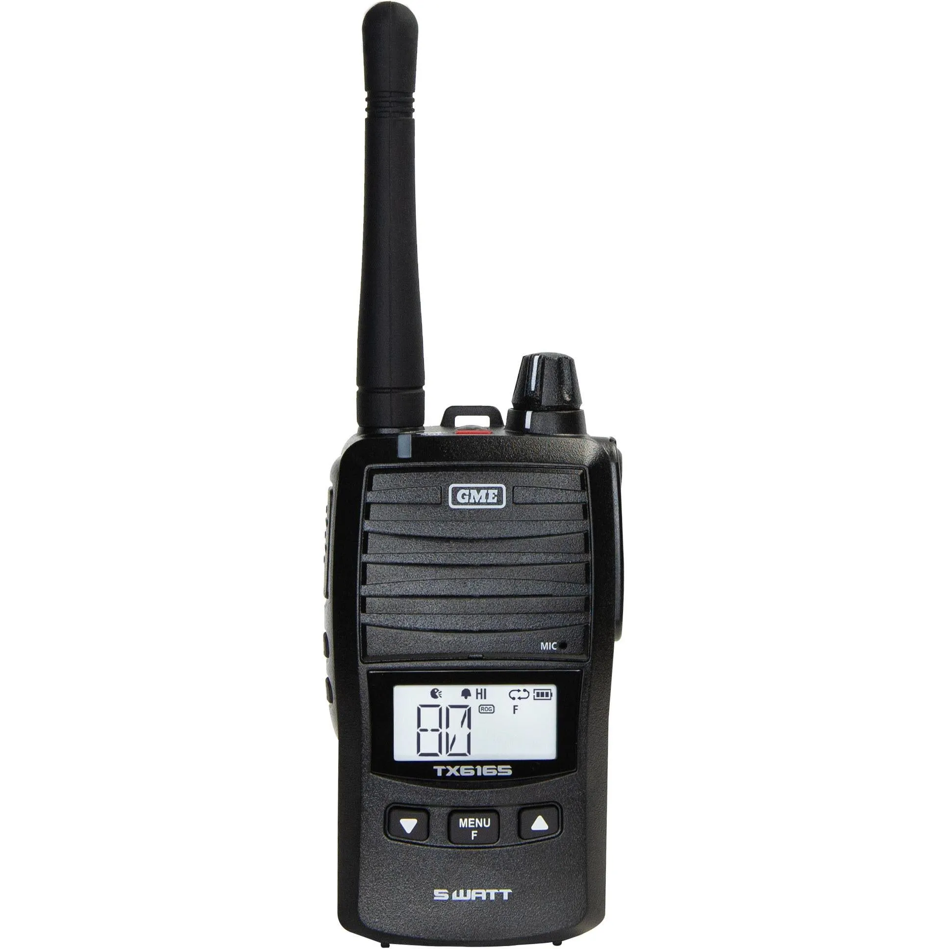 GME TX6165TP 5/1 Watt UHF CB Handheld Radio with Accessories (Twin Pack)