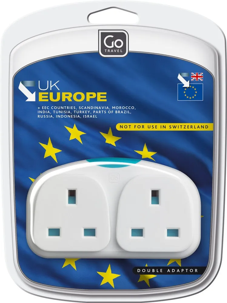 Go Travel Continental Adaptor (UK - Europe)