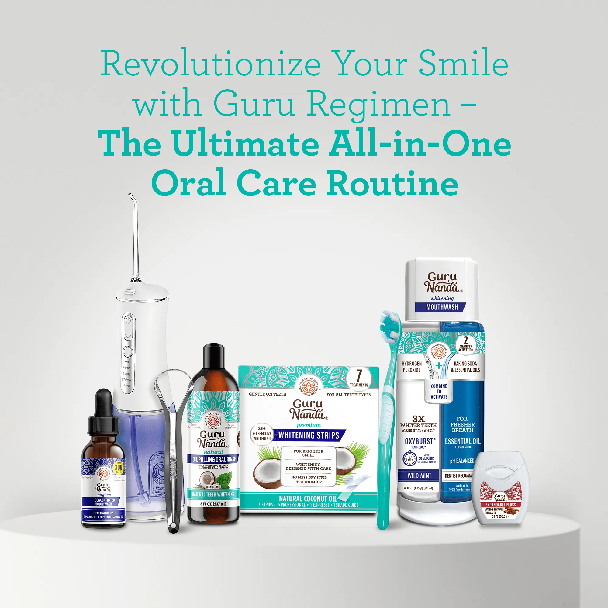 Guru's 7-Step Regimen - Oil Pulling, Mouthwash, Butter on Gums for Health Teeth & Gums