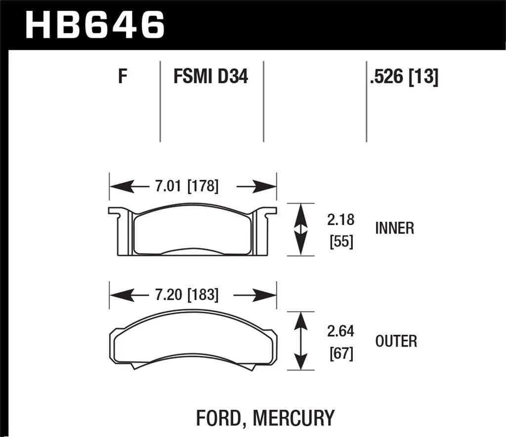 Hawk HPS Brake Pads Dodge Charger (2020) Front Set HB649F.605