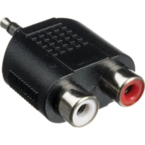 Hosa GRM193 Male Stereo 3.5mm Mini to 2 Female RCA Adapter