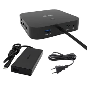 I-Tec Usb-C Hdmi Dual Dp Docking Station With Power Delivery 100 W   Universal Charger 100 W