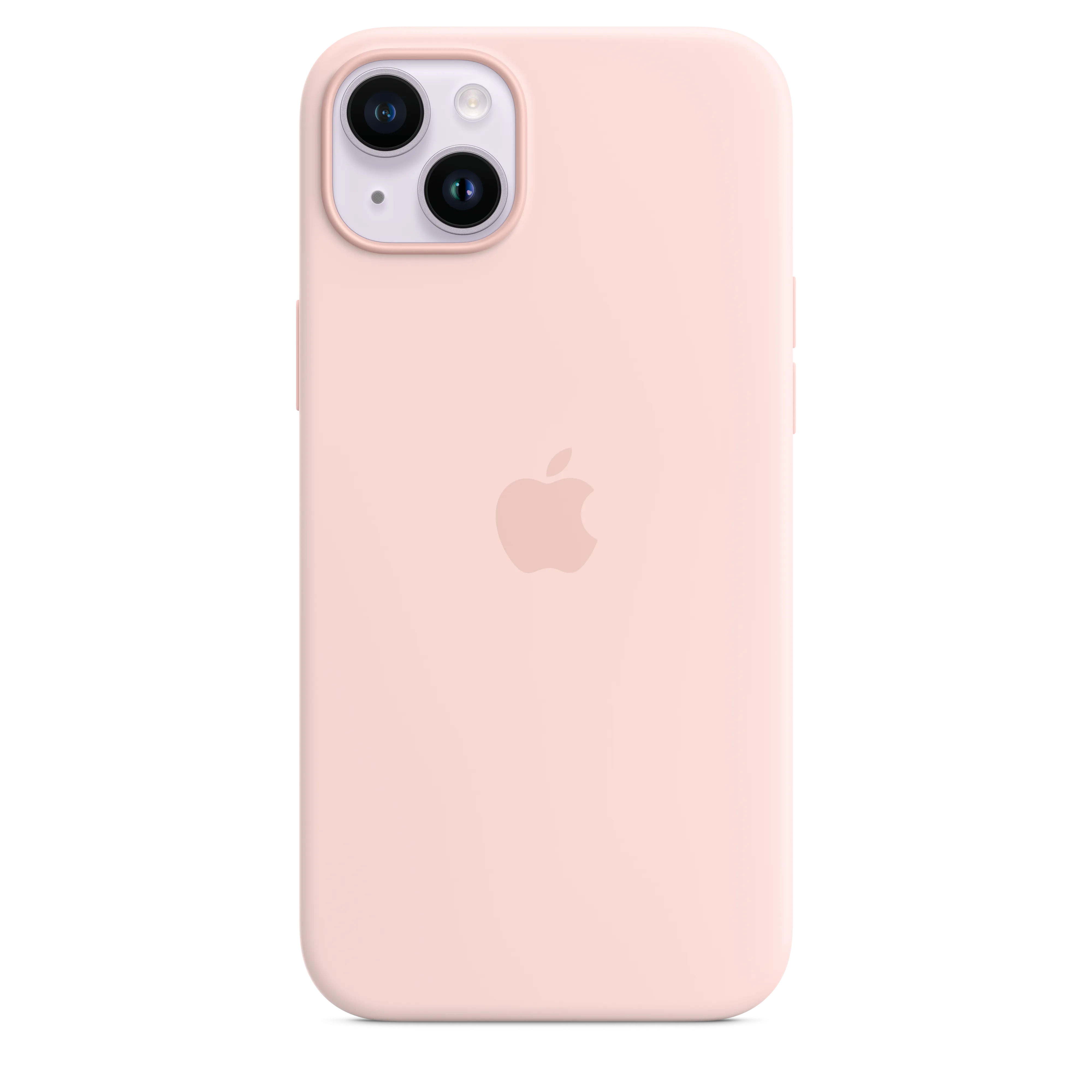 iPhone 14 Plus Silicone Case with MagSafe - Chalk Pink