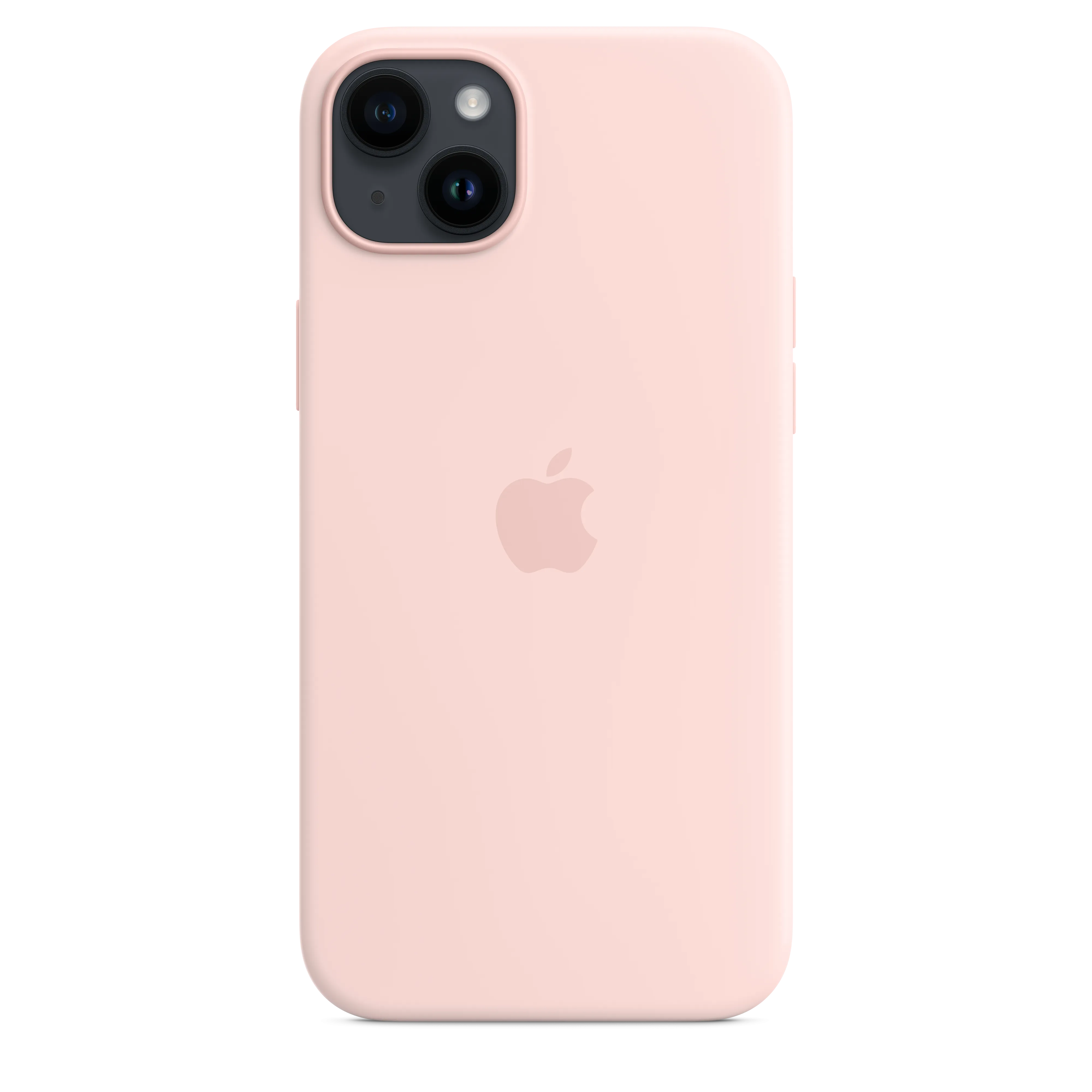 iPhone 14 Plus Silicone Case with MagSafe - Chalk Pink