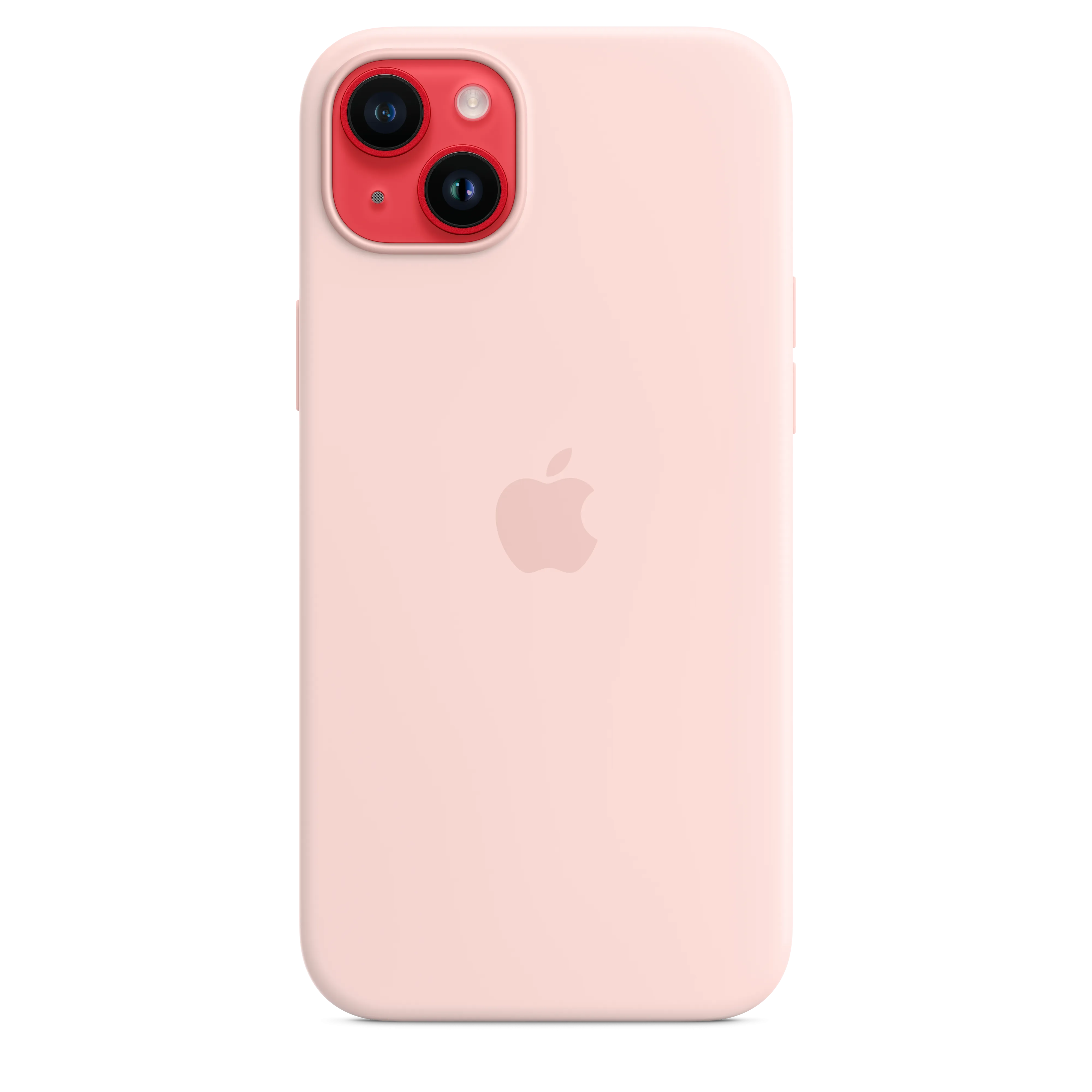 iPhone 14 Plus Silicone Case with MagSafe - Chalk Pink