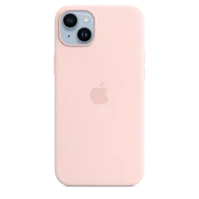 iPhone 14 Plus Silicone Case with MagSafe - Chalk Pink