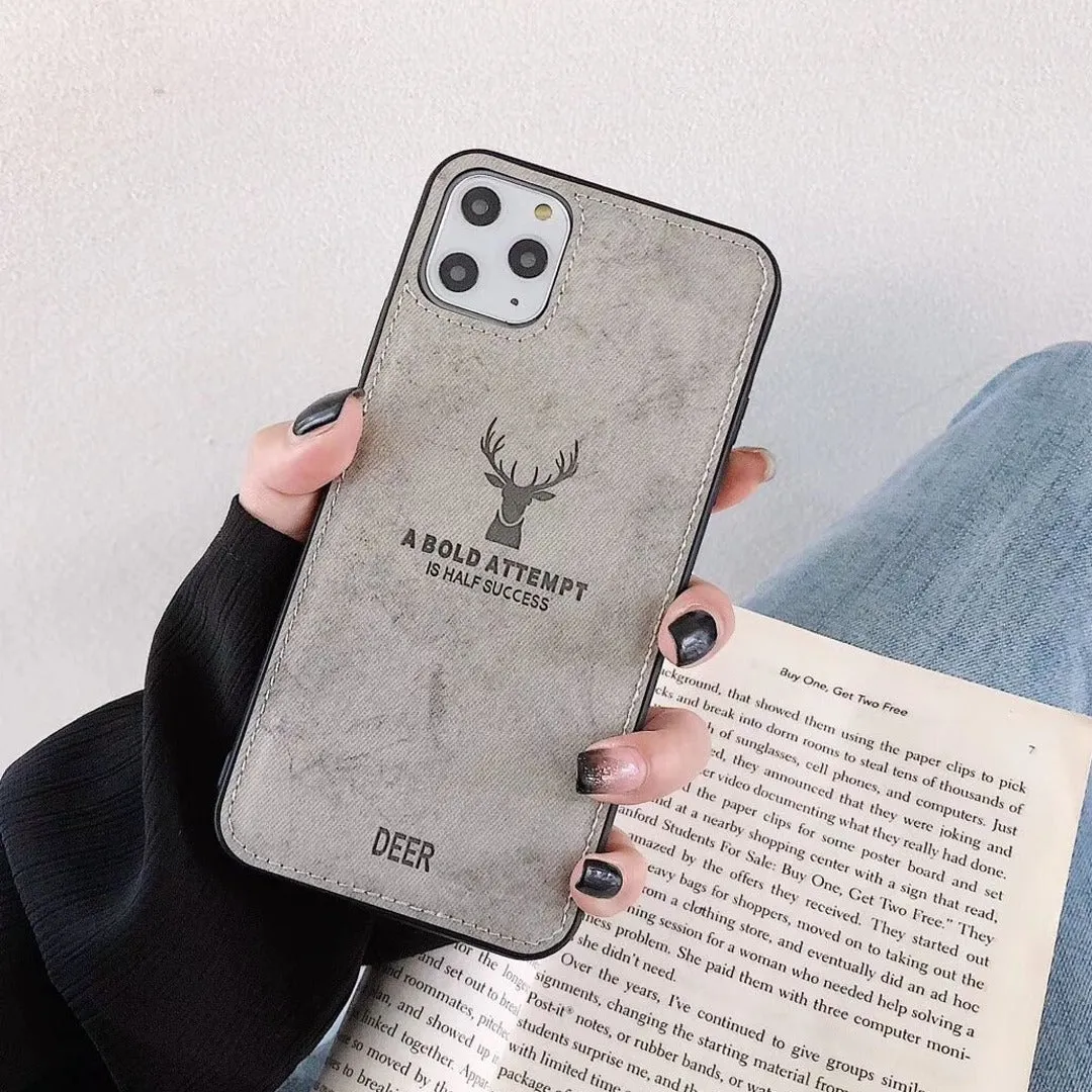 iPhone Series Deer Pattern Inspirational Soft Case