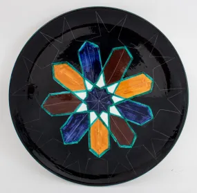 Italian Mazzone Large Glazed Ceramic Charger