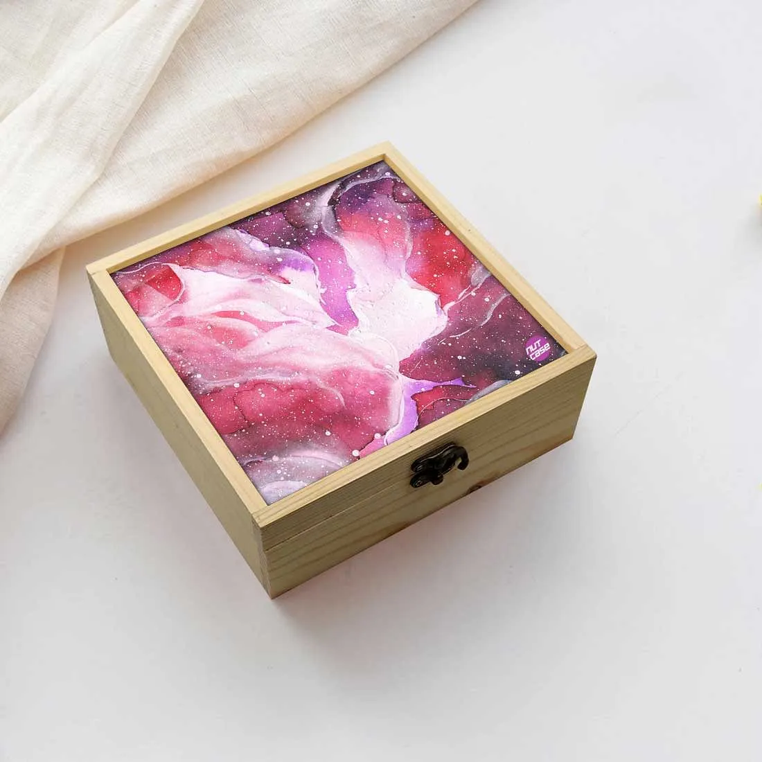 Jewellery Box Makepup Organizer -  Space Pink Watercolor