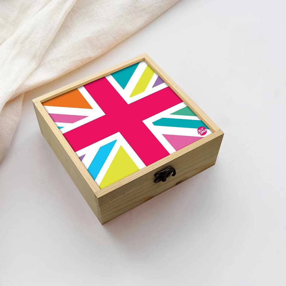 Jewellery Box Wooden Jewelry Organizer -  Designer Flag