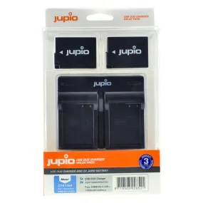 Jupio 2x Batteries 1200mAh & USB Dual Charger Kit For Panasonic DMW-BLC12E