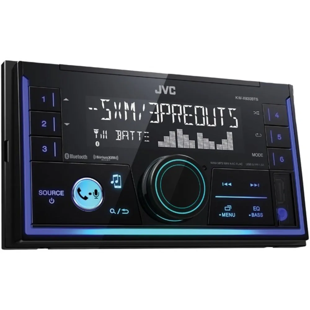 JVC Mobile KW-SX83BT KW-SX83BT Double-DIN In-Dash AM/FM Digital Media Receiver with Bluetooth