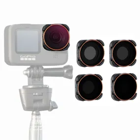 K&F Concept GoPro Hero 12 / 11 / 10 / 9 Neutral Density & Polarizer Lens Filter Set with ND8&PL   ND16&PL   ND32&PL   ND64&PL for Action Camera - Made with Multi-Coated Optical Glass & Ultra-thin Aluminum Frame