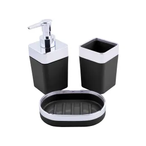 Karaca Home Bathroom Set 3 Pieces Black 300.21.02.0724