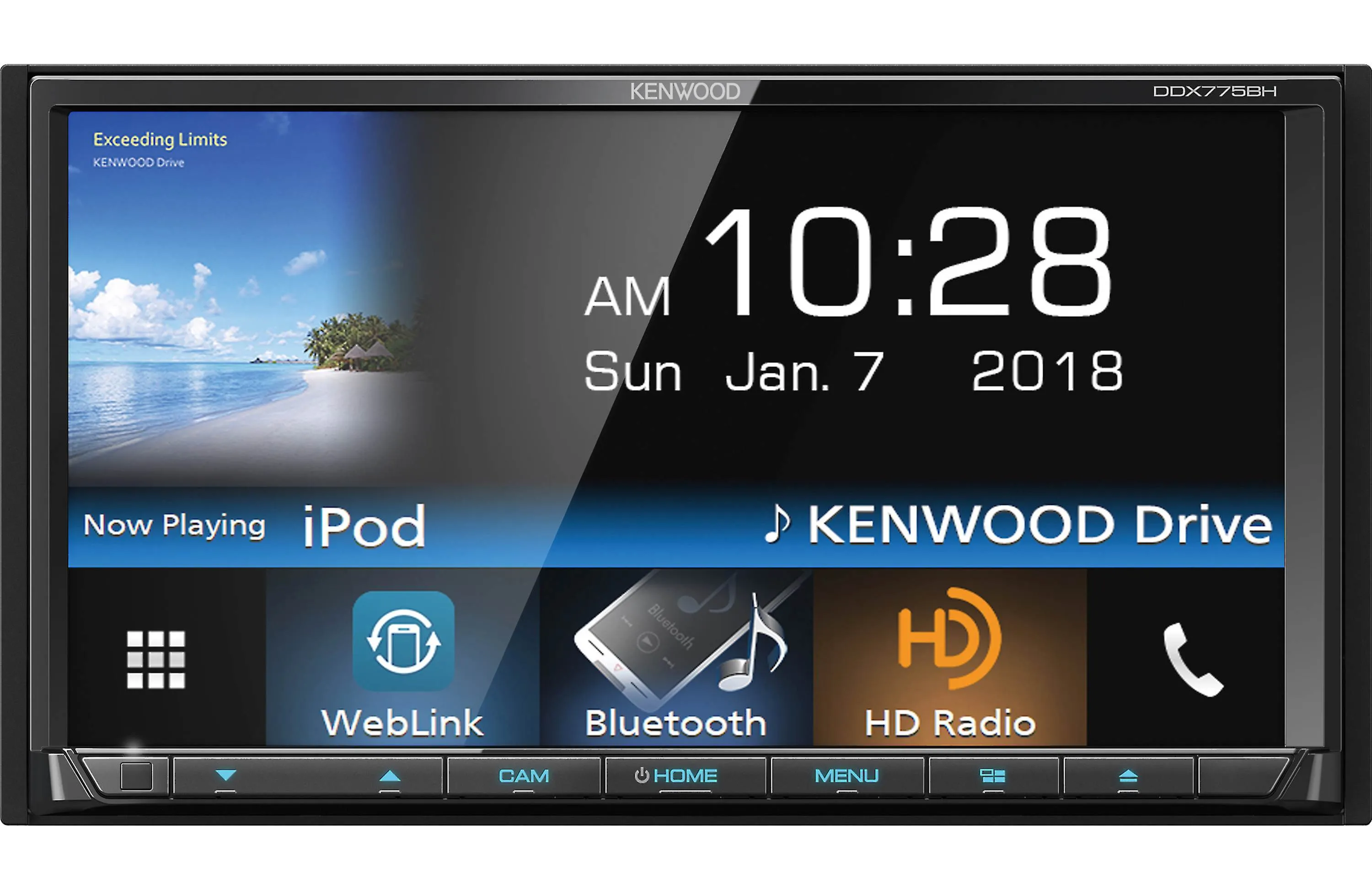 Kenwood DDX775BH 7" DVD Receiver with Bluetooth