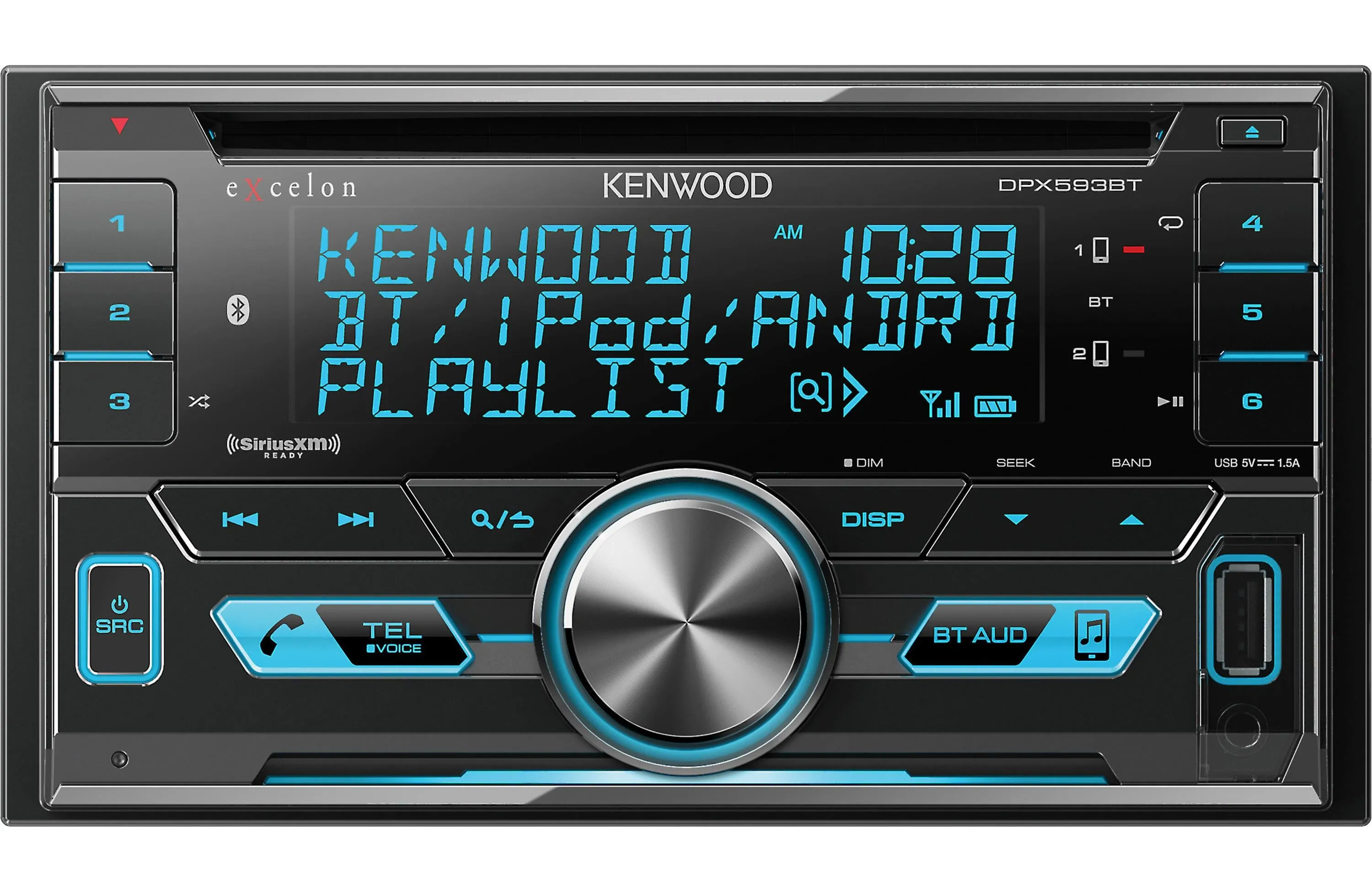 Kenwood Excelon DPX593BT 2-Din CD Receiver with Bluetooth