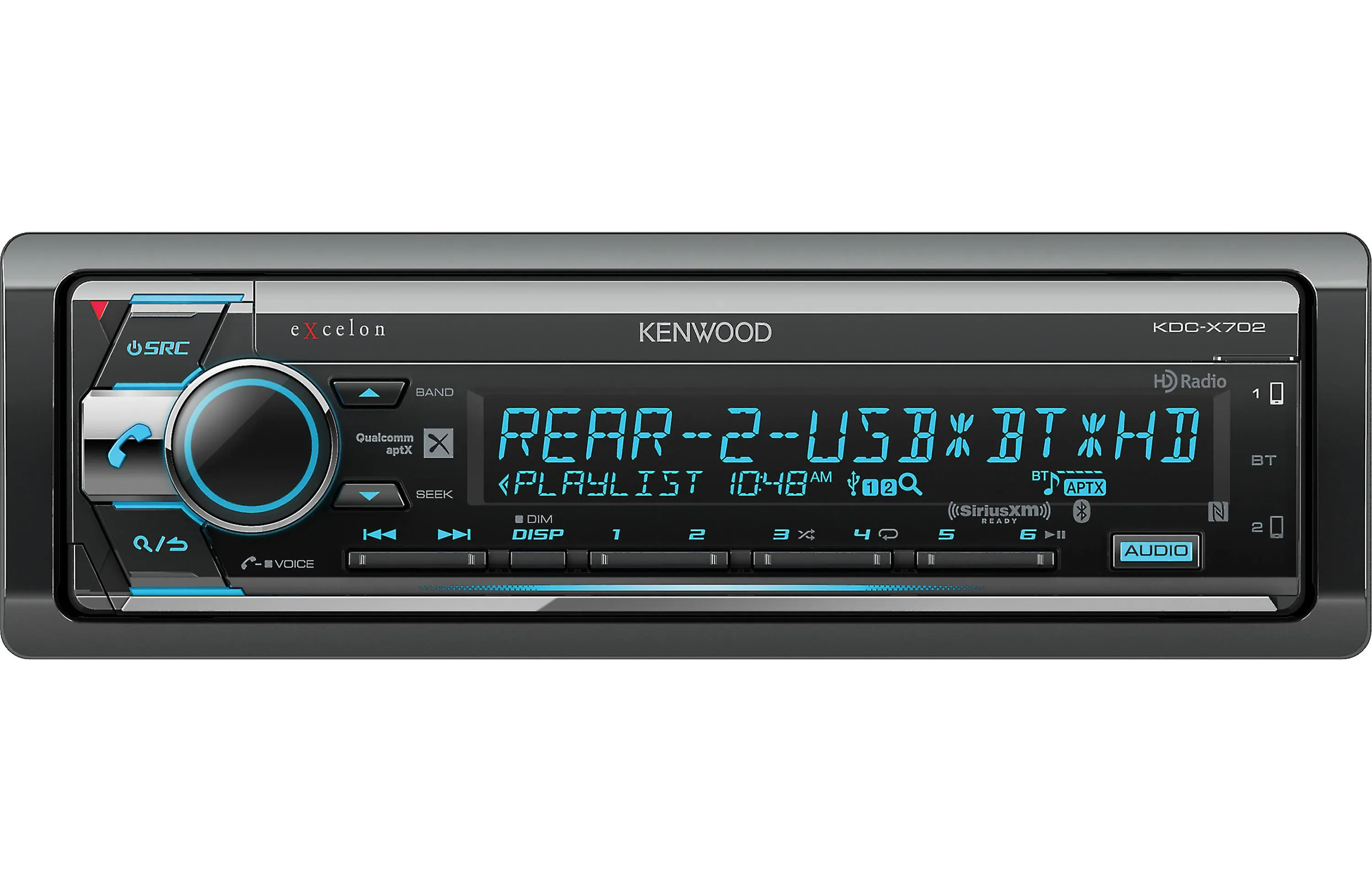 Kenwood Excelon KDC-X702 CD Receiver with Bluetooth and HD Radio