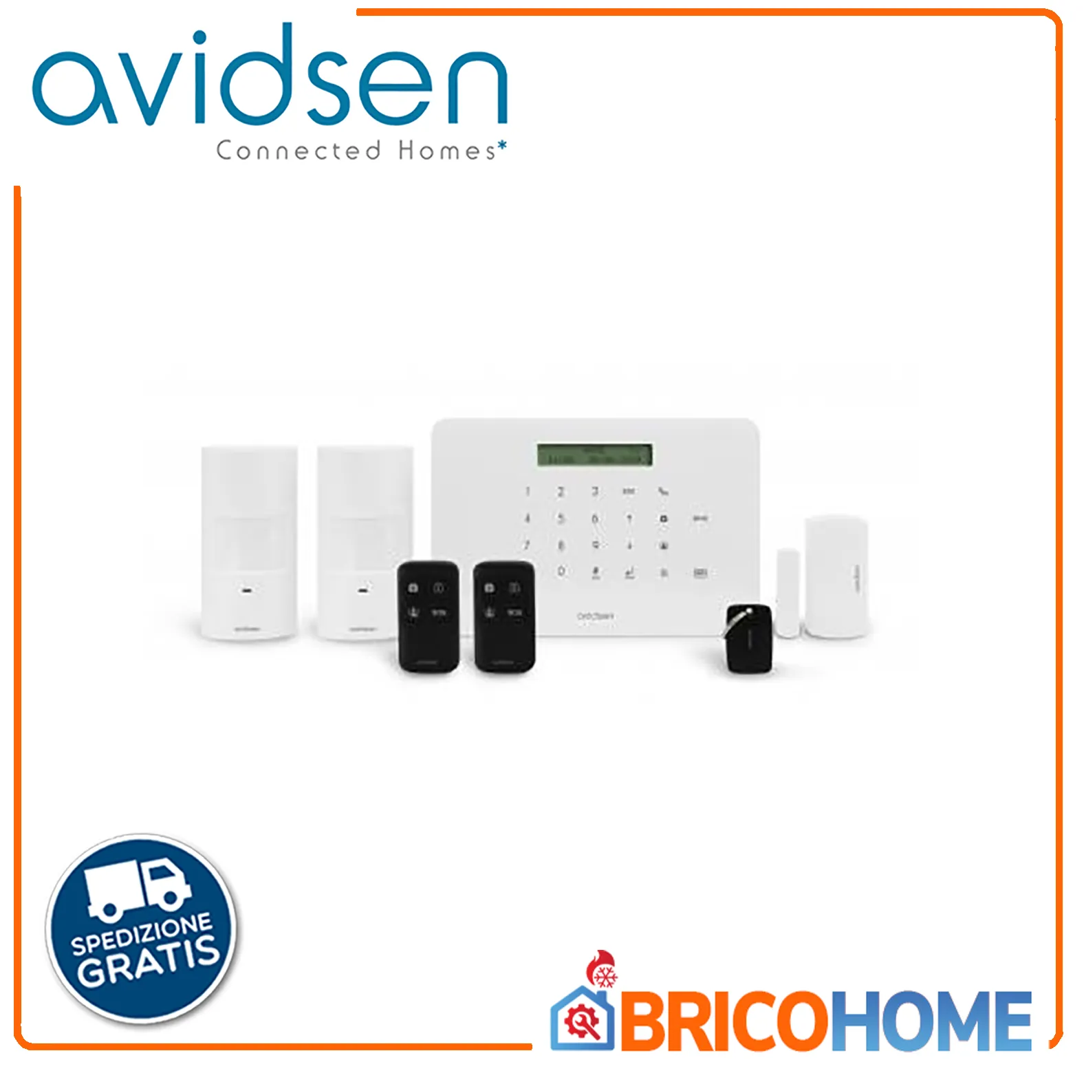 Kit allarme HomeSecure connesso WIFI / GSM senza fili AVIDSEN