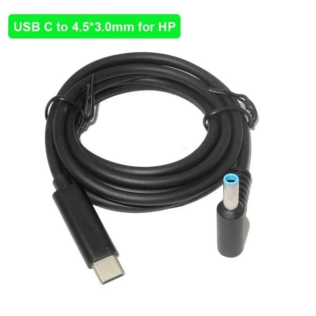 Laptop Charging Cable Converter: USB C to DC Power Adapter