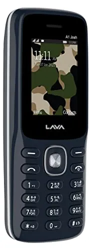 Lava A1 Josh with BOL Keypad Mobile, Bolne wala Phone, Message Speak, Caller Speak, Number Speak, 1000mAh Battery Blue Silver