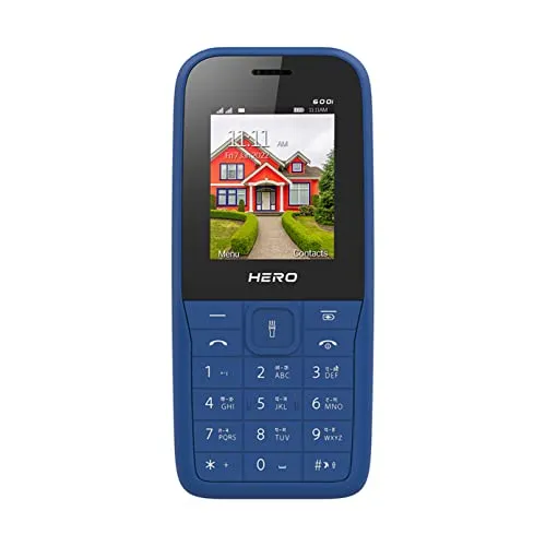 Lava Hero 600i (Sapphire Blue) with Sleek and Stylish Design, 10 Regional Languages Input Support, Auto Call Recording, Wireless FM with Recording and 32 GB Expandable Storage