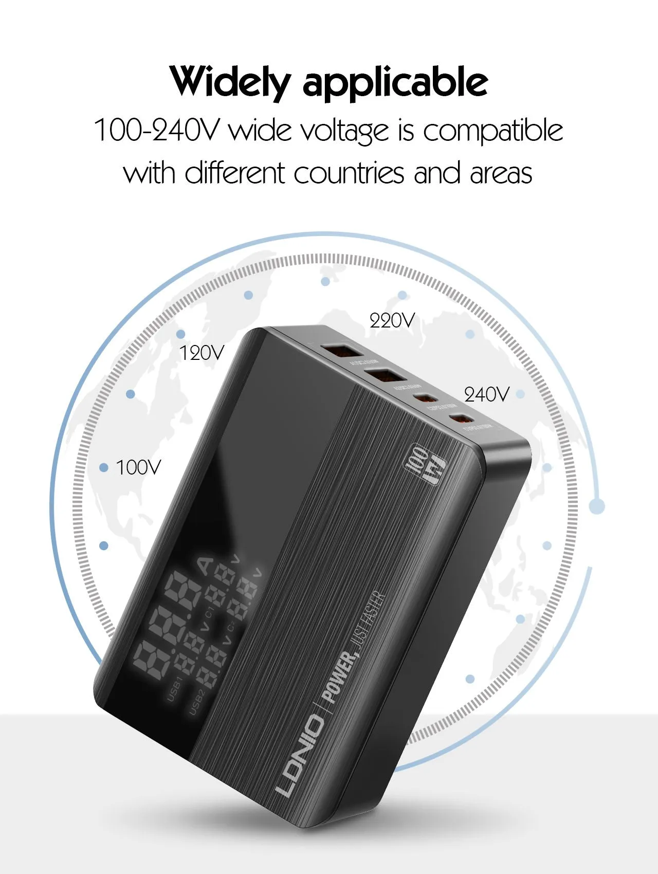 LDNIO A4809C 100W Gan Super Fast Charger