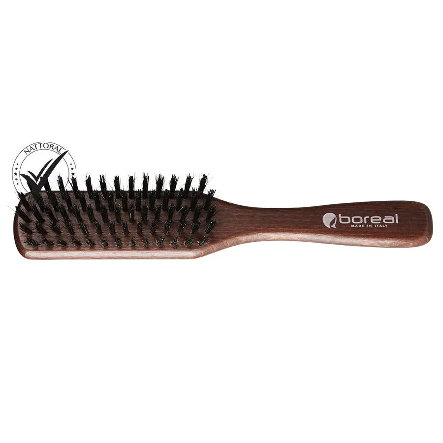 LeTradizionali Rectangular Flat Model Wood Handle Hair Brush-Reinforced Bristle